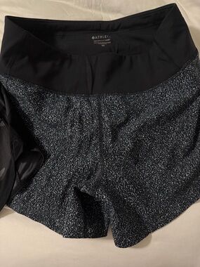 Athleta Black Speckle Athletic Shorts - Women's